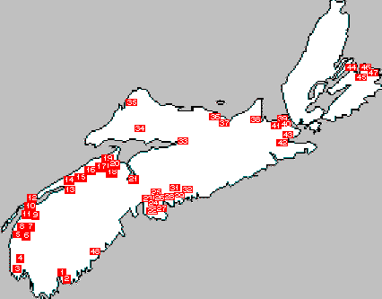 Map of all the Black Communities in NS